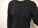 京东京造5A抗菌长袖t恤男新疆棉圆领衣服男装卫衣打底衫春季内搭黑2XL 实拍图