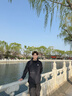 骆驼（CAMEL）薄绒风衣男户外防泼水防风夹克外套 J13CZ0L7070A 幻影黑 XL 实拍图