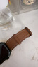 MSSM适用苹果手表表带apple watch爱马仕款Swift小牛皮真皮iwatch表带ultra3/S11/S10/9/8/se3/2浅棕色 实拍图