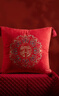 水星家纺结婚靠垫红色刺绣新婚抱枕婚庆用品装饰礼物对装45*45cm家居馆 实拍图