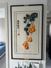 紫腾随轩五福临门苏绣成品挂画入户玄关装饰画客厅葫芦墙画中国风刺绣壁画 五福临门（默认咖啡色） 70*123cm（钢化玻璃） 实拍图