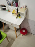 幻狐梳妆台卧室轻奢化妆台现代简约小户型带镜灯梳妆桌收纳一体桌 【单层】80CM暖白色 实拍图