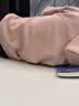 查尔斯桃心连帽卫衣男女情侣同款纯色基础百搭加绒加厚套头上衣粉红色M 实拍图