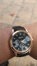 【网红爆款】商务腕表石英运动表休闲皮带男女手表 黑色 实拍图