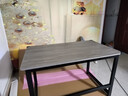 馨美凯电脑桌台式家用简易书桌办公桌简约现代工作台租房卧室学习写字桌 【单桌1.6cm厚桌面】黑架+玛尼灰 长120cm*宽70cm*高74cm 实拍图