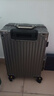 狄斯顿保罗  铝框行李箱男女新款拉杆箱万向轮拉杆箱大容量旅行箱登机密码箱 深灰色-加厚合金框【箱体可坐人】 20英寸 实拍图
