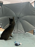 天堂伞伞内层银胶防晒太阳伞遮阳伞三折折叠晴雨伞两用伞336T银丝印 藏青（银胶款336银丝印）8骨 实拍图
