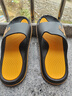 回力运动拖鞋男浴室内户外不易滑厚底凉拖鞋HL39391黑黄色41-42码 实拍图