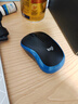 罗技（Logitech）M185鼠标 无线鼠标 办公鼠标 对称鼠标 黑色蓝边 带无线2.4G接收器 实拍图