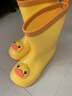 B.Duck小黄鸭童鞋儿童四季雨靴男童防雨鞋女童宝宝水鞋5910黄色30 实拍图