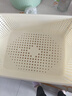 名创优品同款 杂物收纳筐塑料桌面收纳盒厨房橱柜零食玩具整理筐 奶油色高款特大号 36.5 * 25.5 * 14 实拍图