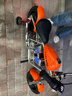 暴风骑士儿童电动摩托车小哈雷单驱两轮电动车3-12岁礼物童车C12尊享版橙 实拍图