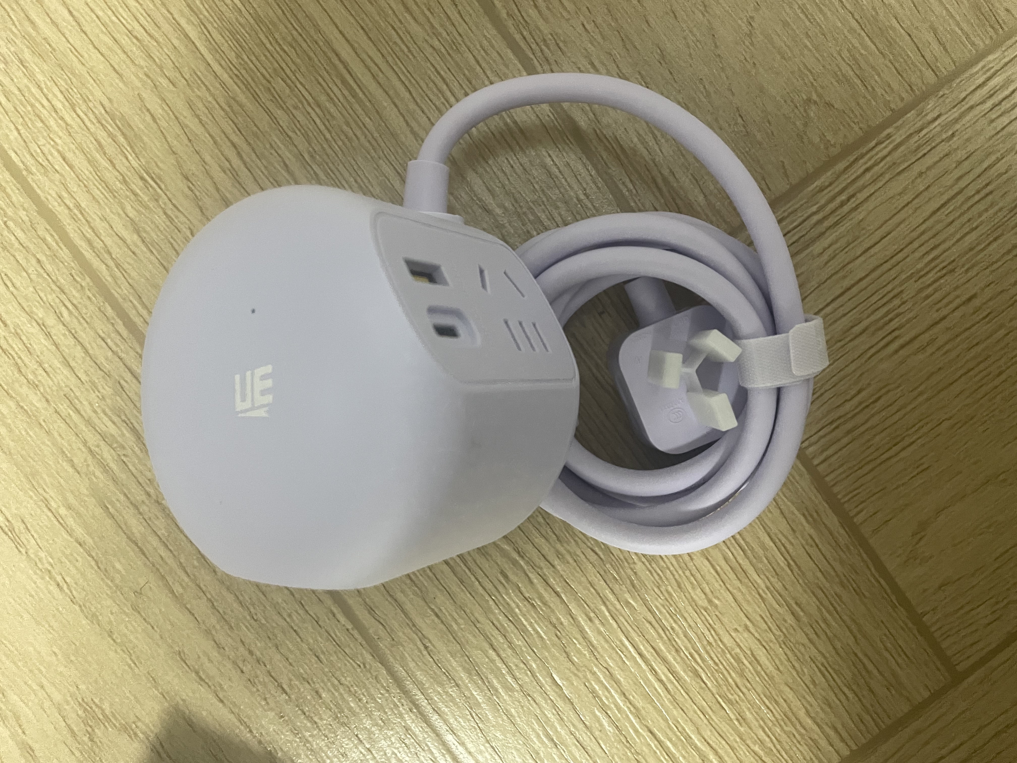 UE插座插排 35W/68W氮化镓充电器PD快充排插家用学生宿舍电竞插线板多功能桌面充电站多孔Type-c+USB 【35W快充】七口合一/薰衣紫/不带开关 实拍图