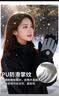 目丸骑行手套冬季女士保暖加厚加绒可触屏东北电动车防寒冬天滑雪手套 米色圆标爱心 实拍图