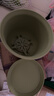 爱美花盆无异味树脂花盆仿陶瓷矮胖大号多肉加仑塑料透气花盆家用加厚耐用 185号苹果绿 1个装（送托盘） 实拍图