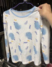 红豆儿童睡衣男女童春夏薄款纯棉家居服套装长袖裤空调服5H016-1 140 实拍图