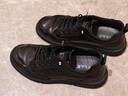 百丽男鞋牛皮小白鞋夏季厚底一脚蹬休闲板鞋A2009 黑色-内增高6cm 42 实拍图