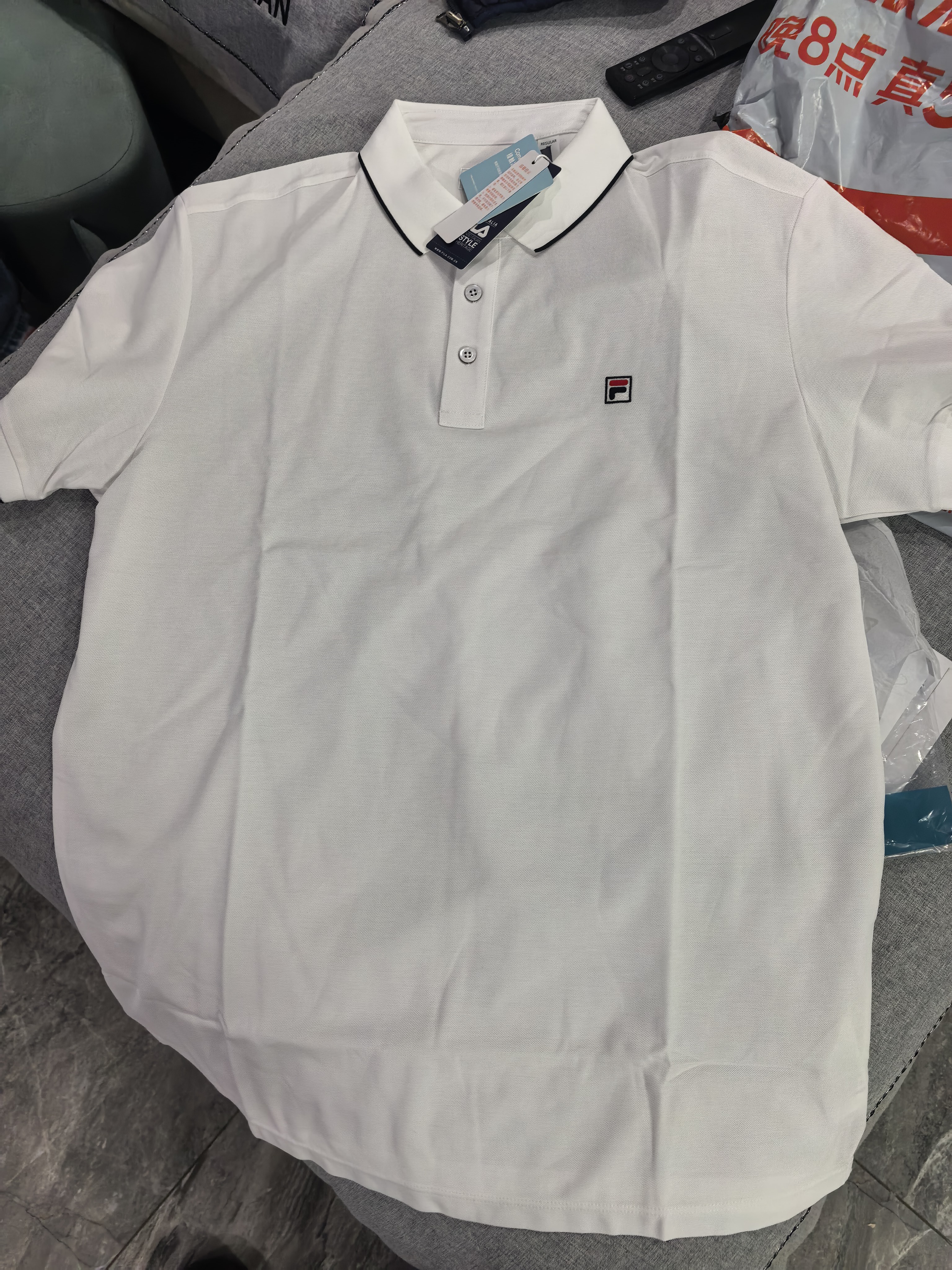 FILA 斐乐官方男子POLO衫2026年夏季休闲透气凉感短袖T恤商务通勤上衣 实拍图