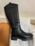 ZHR长靴女高筒骑士靴女秋冬款粗腿不过膝加绒加厚保暖显瘦显长筒靴子 AW85A 黑色(加绒) 37  实拍图