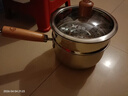 双枪（Suncha）奶锅316L不锈钢婴儿宝宝辅食小奶锅汤锅雪平蒸锅加厚带蒸笼 18cm 实拍图