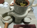 汝窑茶具套装家用石磨泡茶壶陶瓷功夫茶杯懒人半自动冲茶神器全套 米黄自动泡茶器+公道杯+六杯 实拍图