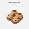 小羊沃利woollykids小羊沃利澳洲真皮男女童包头学步鞋防滑魔术贴宝宝凉鞋 沙漠黄 23 码 内长15.0cm适合脚长14.1-14.5cm 实拍图