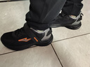鸿星尔克（ERKE）童鞋男女童密网跑鞋新品大小童运动鞋【鸣鸥】正黑/钢灰色35 实拍图