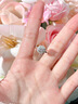 GLTEN方糖戒指求婚钻戒银戒指女款1一克拉莫桑钻戒指结婚送女朋友老婆 晒单实拍图