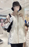 波司登（BOSIDENG）【叠变】冲锋衣鹅绒服明星同款女短三合一外套B250331302 米白/深棕褐 XL 175/96A 体重约130-140斤 实拍图