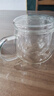 富光花茶杯 男女士茶水分离杯子 双层办公泡茶玻璃杯带把高硼硅水杯 实拍图