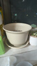 九千谷 树脂花盆仿陶瓷矮款米色2个装种植花盆加厚口径15cm小号含托3989 实拍图