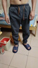 策息休闲裤子男夏季薄款百搭宽松长裤运动阔腿工作耐磨工装长裤大码 黑色+深灰 XL -建议110-130斤左右 实拍图
