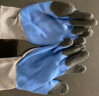 胜丽（SHENGLI）劳保手套橡胶耐磨浸胶薄款透气加强指蓝色 ND150 12副 晒单实拍图