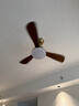 雷士（NVC）风扇灯 新中式吊扇灯中古风 餐厅客厅高显指吊灯遥控一级能效省电 似锦3叶/42寸36W全光谱/遥控款 实拍图