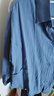 皮尔卡丹（pierre cardin）妈妈装纯棉长袖衬衫女中长款25年宽松洋气衬衣开衫外套女 蓝色 3XL 140-155 实拍图