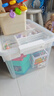 禧天龙乐高收纳盒儿童积木磁力片储物盒大容量玩具分格整理箱30升透明白 实拍图