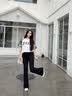 斯凯奇（Skechers）2026夏季女款长裤宽松休闲运动裤直筒喇叭裤 实拍图