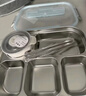 美厨（MAXCOOK）304不锈钢饭盒 加大加深5格学生饭盒餐盘1.6L 配保温袋MCFT8819 实拍图