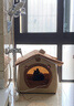 阿柴与猫封闭式猫窝大房子小型犬狗窝睡觉猫狗屋可拆洗四季通用宠物窝 实拍图