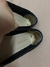 红蜻蜓单鞋女粗跟浅口女鞋中跟套脚鞋子女显瘦皮鞋WTB435931G黑色36 实拍图
