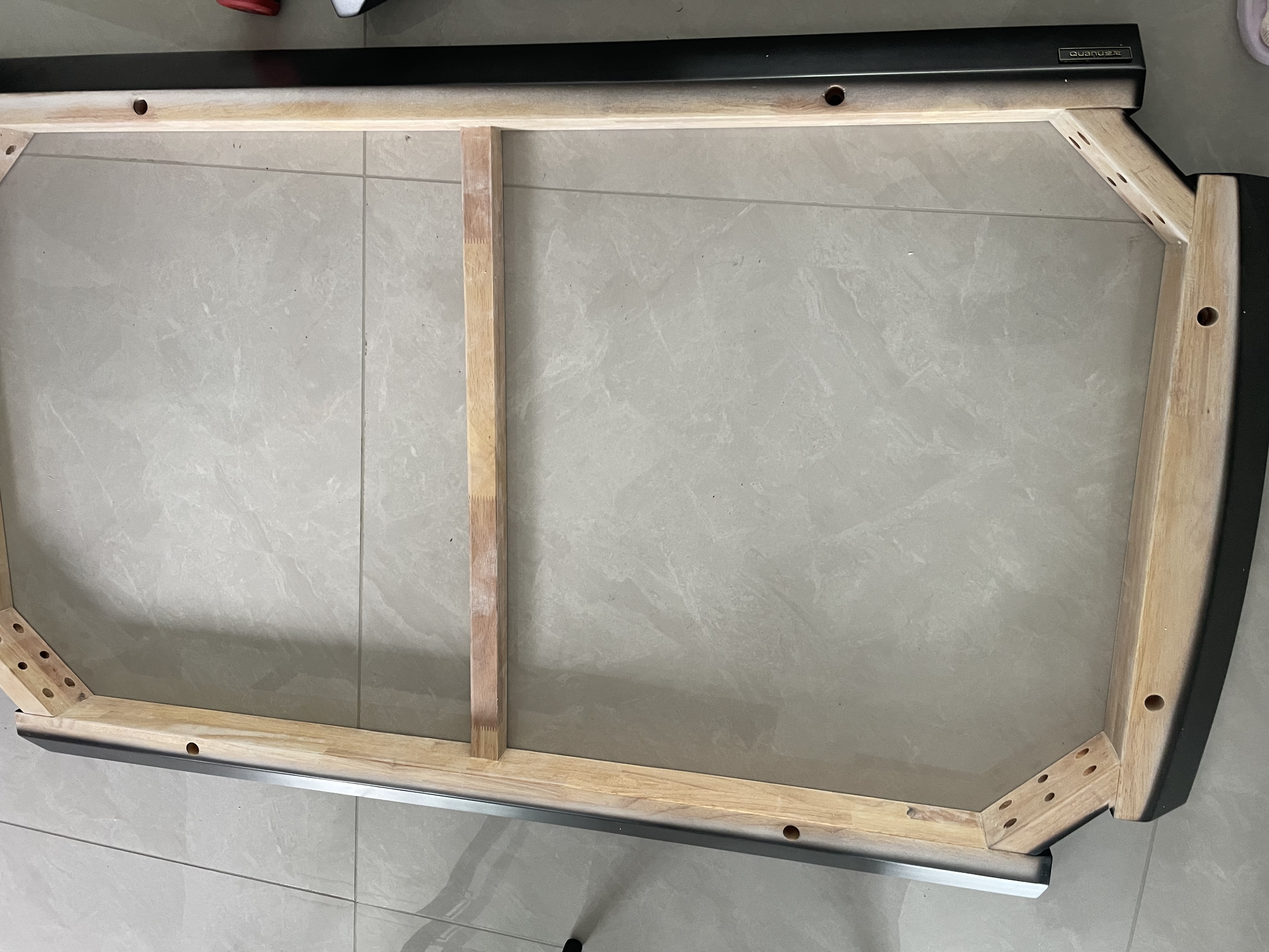 全友家居 简约家具钢化玻璃桌面实木腿餐桌轻奢客厅饭桌家用桌椅组合 实拍图