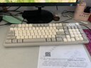 前行者V1蓝牙无线键盘鼠标套装机械手感静音三模男女生办公高颜值键鼠便携电脑笔记本平板iPad手机通用 奶油灰-三模键盘-白光【无线/蓝牙/有线】 实拍图