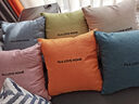 海澜之家（HLA）棉麻抱枕靠枕轻奢超柔简约靠背垫客厅靠枕套含芯纯色靠包沙发靠垫 简约 灰兰 枕套+枕芯【45*45cm】 实拍图