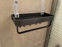 京东京造 反重力太空铝壁挂置物架免打孔浴室四方篮卫生厕所挂钩毛巾杆 实拍图