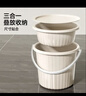 五月花水桶套装15L加厚塑料手提清洁洗衣泡脚桶家用学生宿舍储水3件套 实拍图