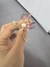 唐后高定珐琅彩鸢尾花胸针女天然珍珠奢华气质别针情人节西装大衣配饰 实拍图