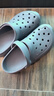 京东京造【抗菌洞洞鞋】凉鞋旅行沙滩两穿eva防臭凉拖鞋男士水泥灰40-41 实拍图