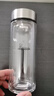 希诺双层玻璃杯男家用商务办公泡茶杯子过滤车载水杯XN-9302 345mL 实拍图