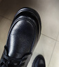 回力官方男鞋冬季棉鞋男加绒加厚皮鞋男保暖老人鞋子男防水休闲鞋男 经典黑【内里加绒】 42 实拍图