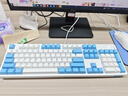 雷柏（Rapoo） V500PRO白蓝升级款 104键有线背光机械键盘 PBT双色键帽电脑办公游戏全键无冲可编程键盘 茶轴 实拍图